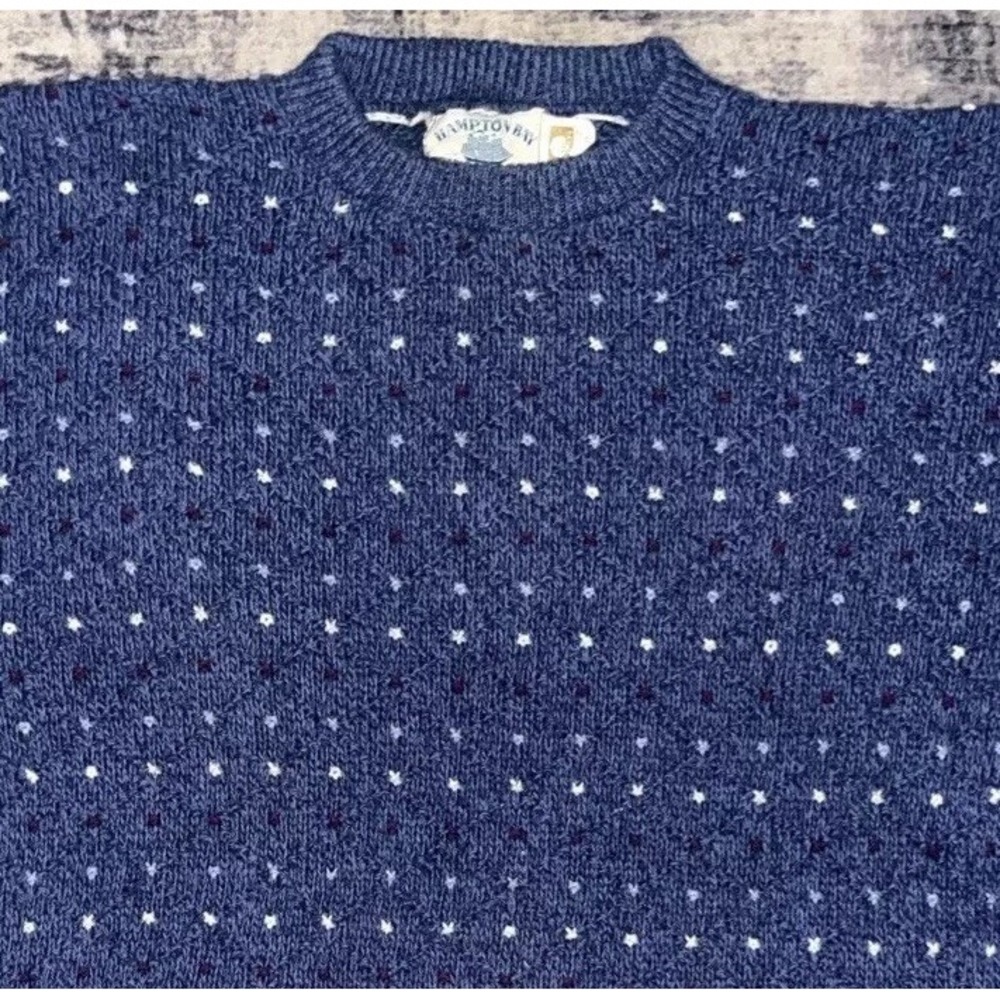 Vintage 90s Knit Sweater‎ Men's L USA Made 100% Cotton Retro Style Dadcore Golf